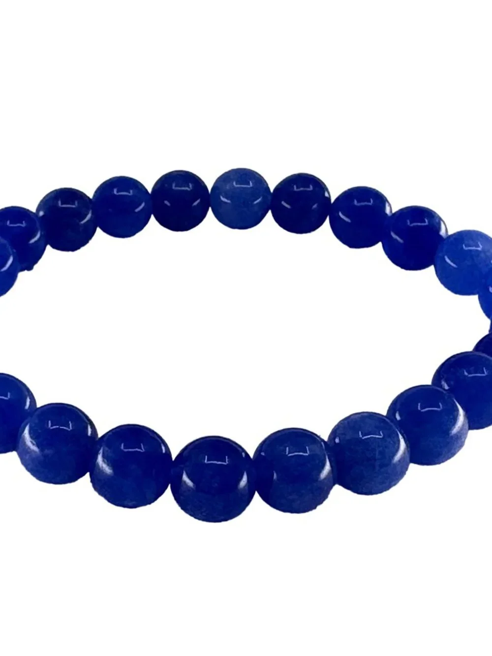8mm Natural Blue Kyanite Bracelet Throat Chakra Calming Meditation Crystal Gift